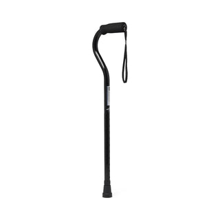 Medline Aluminum Fashion Cane with Offset Handle, Black, 6/CS (MDS86420)