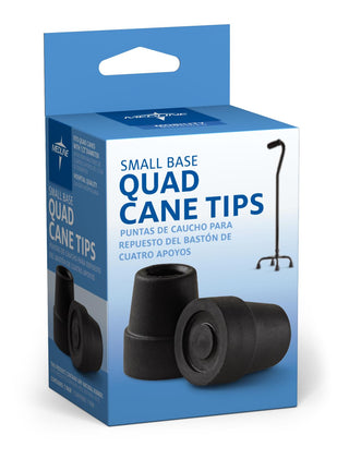 Medline Replacement Small Base Quad Cane Tips, Black, 1/2", 6/CS (MDS86424W)