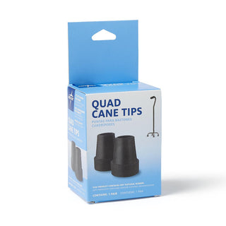 Medline Replacement Large Base Quad Cane Tips, Black, 5/8", 12/CS (MDS86425W)