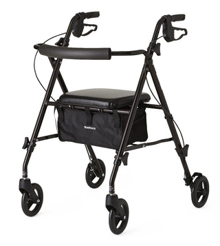 Medline Superlight Aluminum Rollator, Black, 1 EA (MDS86825SLBLK)