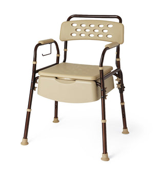 Medline Bedside Commode with Microban, 1/CS (MDS89664ELMB)