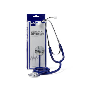 Medline Single-Head Stethoscope, Blue, 1 EA (MDS926103)