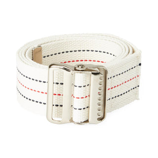 Medline Cotton Gait/Transfer Belt with Metal Buckle, 2" x 60", Red, White and Blue Stripes, 6/CS (MDT828203)