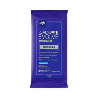 Medline ReadyBath Evolve Fragrance-Free Bathing Wipes, 30/CS (MSC095303)