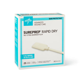 Medline SurePrep Rapid-Dry No-Sting Barrier Film, 1 mL Wand, 100/CS (MSC1610)