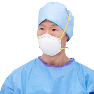 Medline Cone-Style Surgical N95 Respirator Mask, Regular Size, White, 20/BX (NON24506AZ)
