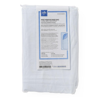 Medline Adult Body Bag with Metal Zipper, PVC, 200 lb. Limit, White, Size XL, 48" x 90", 1 EA (NON70548WMH)
