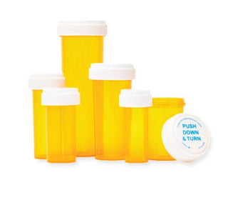 Medline Amber Prescription Vial with Reversible Cap, 40 Dram, 160/Case, 160/CS (NONPHAR2040)