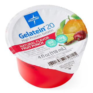 Medline Active Gelatein 20 Supplement, Fruit Punch Flavor, 4-oz. Cup, 36/CS (ENT690)