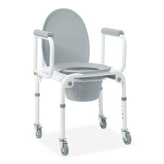 Medline Steel Drop-Arm Commode, 300 lb. Weight Capacity, 1 EA (G1-303DWX1)