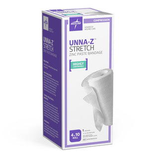 Medline Unna-Z Stretch Zinc Oxide Compression Bandage, 4" x 10 yd., 12/CS (NONUNNAS140)