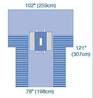 Medline UltraGard Laparotomy Drapes with Pouches, 102" x 121" x 78" (259 x 307 x 198 cm), 12/CS (DYNJP3008UG)