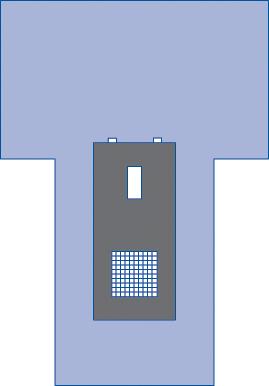 Medline Cystoscopy Surgical T-Drape, 60" x 87" x 35" Overall with 18" x 39" Impervious Reinforcement, 3" x 7" Fenestration, 10" x 10" Mesh Screen and Hook-and-Loop Line Holders, 16/CS (DYNJP5001)