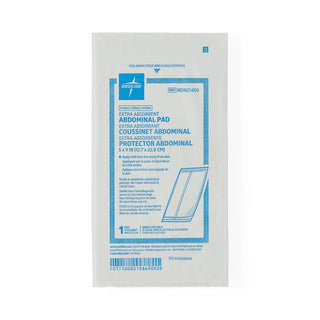 Medline Sterile Abdominal Pad, 5" x 9", 25/BX (NON21450H)