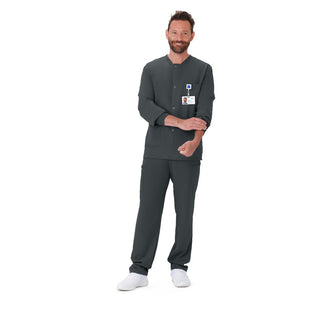 Medline West End AVE Scrub Jacket, Unisex, 3 Pocket, Cuffed, Charcoal, XXS, 1 EA (5042CHRXXS)