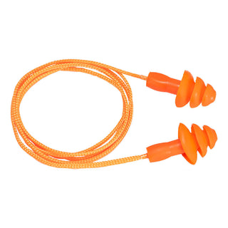 Portwest® Reusable Corded TPR Ear Plugs (50 pairs), Orange, Size , Box of 50 (EP04ORR)