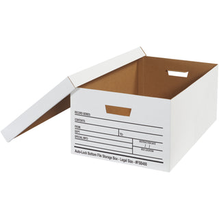 24 x 15 x 10" Auto-Lock Bottom File Storage Boxes, Case Of 12 (FSB480)