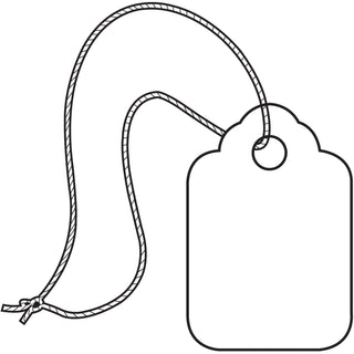 3/4 x 1 3/32"  White Merchandise Tags - Pre-Strung, Case Of 1000 (G26004)