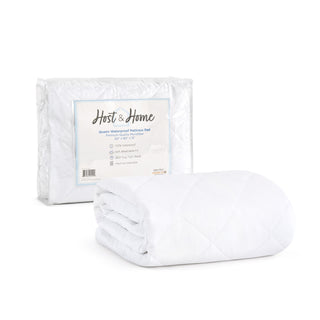Arkwright Home Host & Home Classic Waterproof Mattress Pad, Deep Pockets, Soft Polyester Microfiber Bed Protector Cover, White (PNP-MP-CLWP-TW)