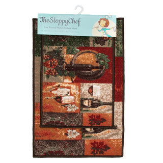 Sloppy Chef Printed 2pc Rug Set Wine (PNP-KTC-2PC-WIN)