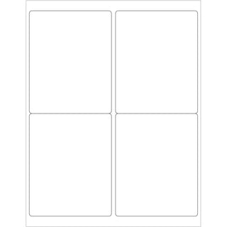 Tape Logic® 4 x 5" White Rectangle Laser Labels, Case Of 400 (LL129)