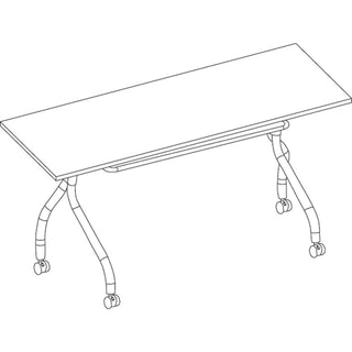 Lorell Training Table, 23-3/5" x 60" x 29-1/2", MY/BK (LLR59516)