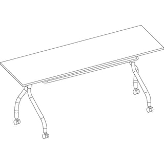 Lorell Training Table, 23-3/5" x 72" x 29-1/2", Cherry (LLR59517)