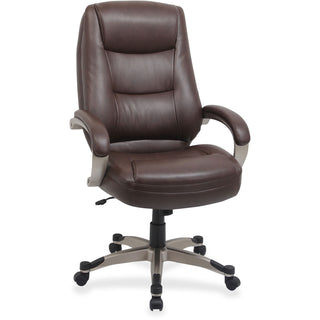 Lorell Westlake Series High Back Executive Chair, 26-1/2&quot; x 28 1/2&quot; x 47-1/2&quot;, Saddle Leather (LLR63280)