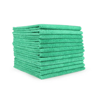 Arkwright Home Smart Choice Microfiber Cloths 14x14 38gm Green (PNP915170G)