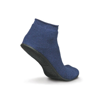 Medline Sure-Grip Terrycloth Slippers, Size L, Navy, 1 PR (MDT211220LHH)