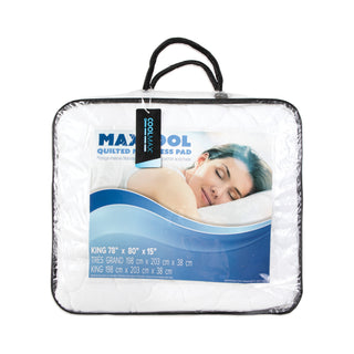Arkwright Home CoolMax Mattress Pad King White (P-MP-COOLMAX-KG)