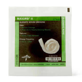Medline Maxorb II Alginate Dressings, 1" x 12" Rope, in Educational Packaging, 1 EA (MSC7312EPH)
