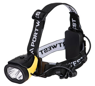 Portwest® Dual Power Head Lamp, Yellow/Black, Size , Each (PA63YBR)