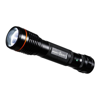 Portwest® USB Rechargeable Flashlight, Black, Size , Each (PA75BKR)