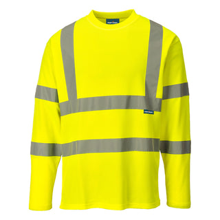 Portwest® Hi-Vis Cotton Comfort T-Shirt L/S , Yellow, Size M, Each (S278YERM)