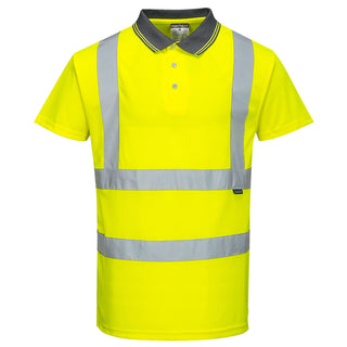 Portwest® Hi-Vis Polo Shirt S/S , Yellow, Size XXL, Each (S477YERXXL)