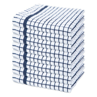 Sloppy Chef Classic Checkered Dishcloth 13x13 Blue (8/Pack) (P-SC-CHK-DC-BLU)