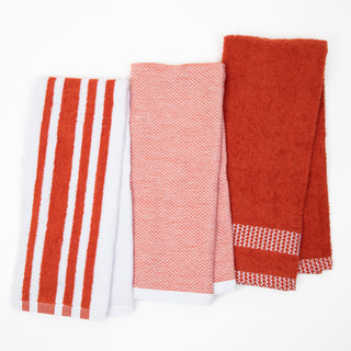 Sloppy Chef Yarn Dyed Kitchen Towel 16x26 Striped CInnamon (6/Pack) (PNP-SC-KTSET-CIN)