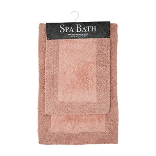 Arkwright Home Spa Bath Border 2pc Set - Pink (SPABATH-SGL-PK)