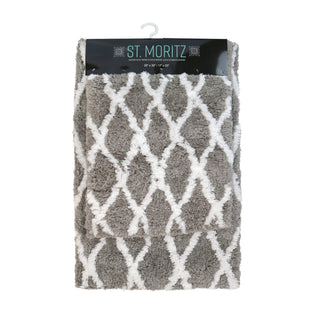 Arkwright Home St Mortiz 2pc Rug Set Color Ground Grey (PNP-STM-CG-GREY)