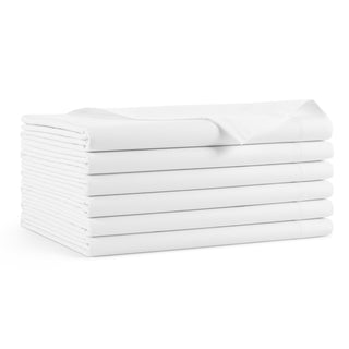 Host & Home Cotton Sateen Flat Bed Sheets (6 Pack), White, Queen (P-T300-90110)