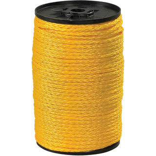 1/4", 1,000 lb, Yellow Hollow Braided Polypropylene Rope (TWR114)