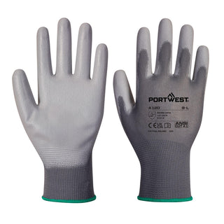 Portwest® Vending PU Palm (288 Pairs), Gray, Size XXL, Case of 288 (VB120G7RXXL)