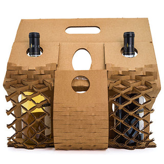 Hexpand 3 Bottle Corrugated Wine Shipper Insert (WBS301)