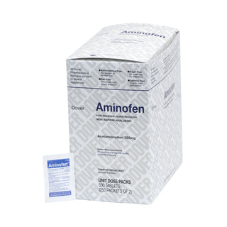 Aminofen Pain Relief 325 mg Strength Acetaminophen Unit Dose Tablet 250 per Box (853624_BX)