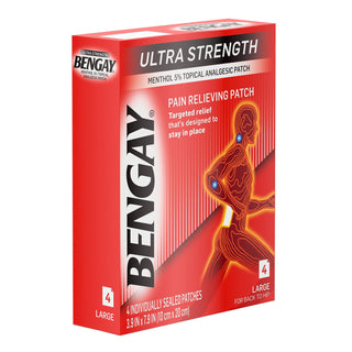 Bengay® Ultra Strength Topical Pain Relief 5% Strength Menthol Patch 4 per Box (701520_BX)