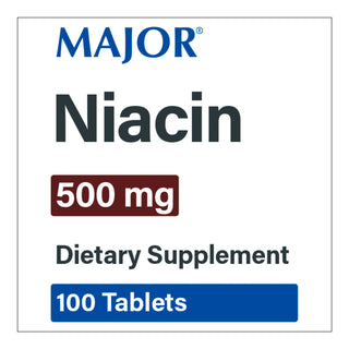Major® Dietary Supplement Niacin 500 mg Strength Tablet 100 per Bottle (852663_BT)