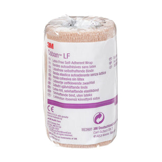 3M™ Coban™ LF Cohesive Bandage 4 Inch X 5 Yard Self-Adherent Closure Tan NonSterile Standard Compression (382060_EA)