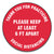 Accuform® Slip-Gard Floor Signs, 12" Circle, "Thank You For Practicing Social Distancing Please Keep At Least 6 Ft Apart", Red, 25/Pack (GN1MFS422ESP)