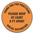 Accuform® Slip-Gard Floor Signs, 17" Circle,"Thank You For Practicing Social Distancing Please Keep At Least 6 Ft Apart", Orange, 25/PK (GN1MFS429ESP)